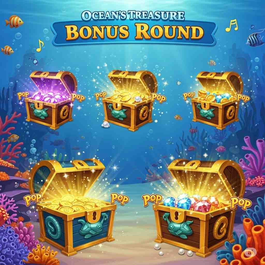 Rundă bonus în Ocean's Treasure